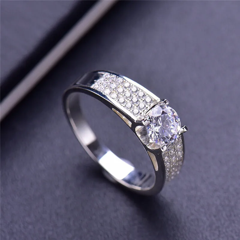 Certified Moissanite Men's Classic Band