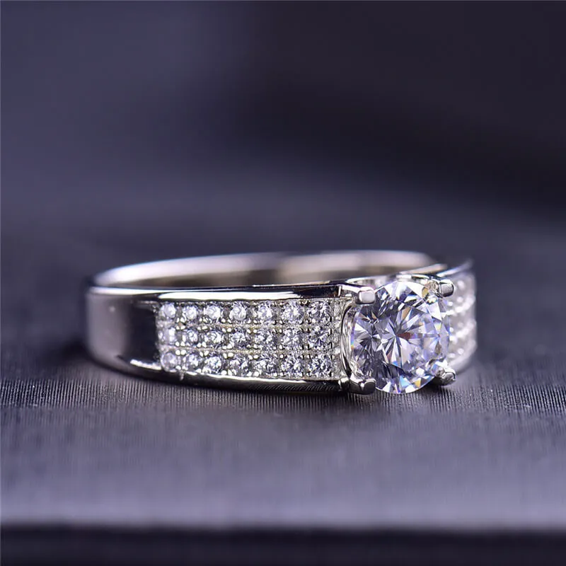 Certified Moissanite Men's Classic Band