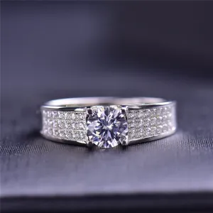 Certified Moissanite Men's Classic Band