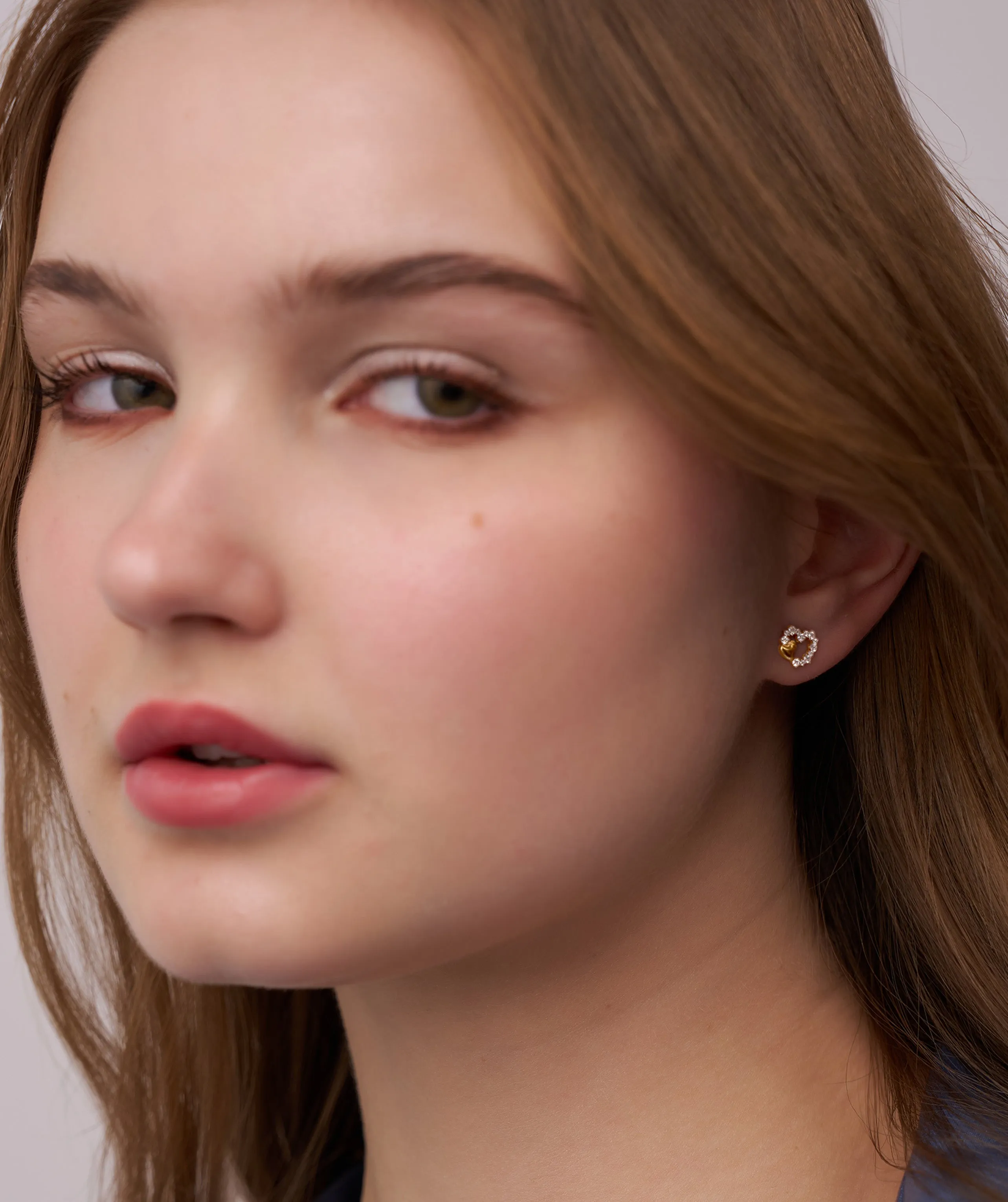Charming Embellished Heart Studs