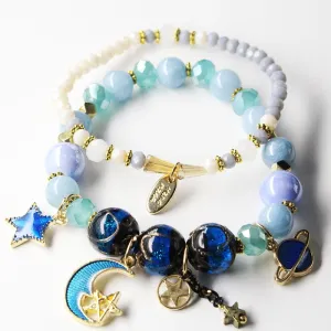 CHENFAN Japanese and Korean style best friend beaded bracelets for women 2020 jewellery Women's bracelet Flower moon Pendant
