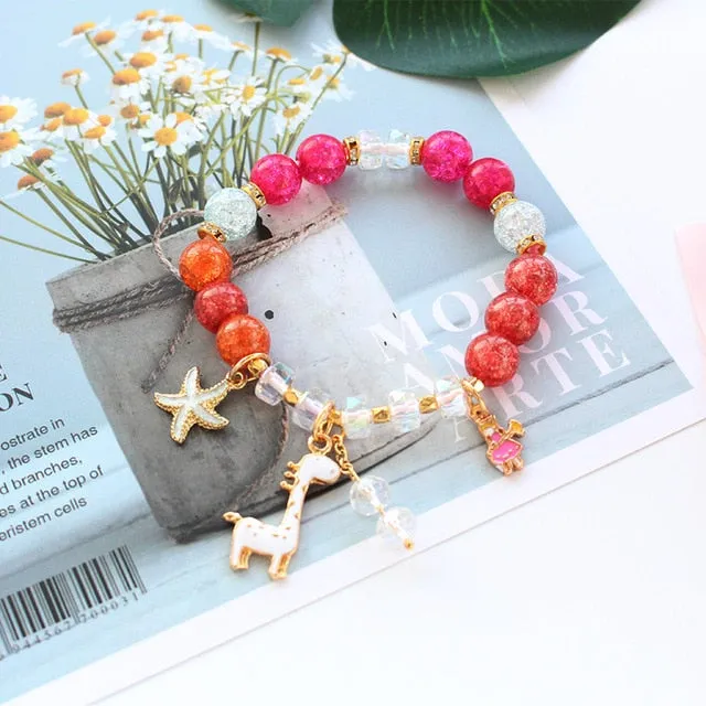 CHENFAN Japanese and Korean style best friend beaded bracelets for women 2020 jewellery Women's bracelet Flower moon Pendant