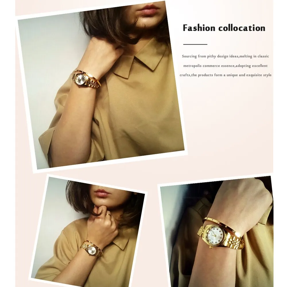 CHENXI Luxury Style Women Watch Stainless Steel Quartz Watches Waterproof Diamond Woman Wristwatch Fashion Elegant Ladies Clock