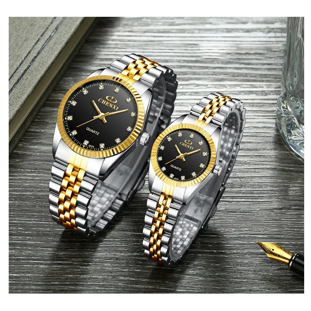 CHENXI Luxury Style Women Watch Stainless Steel Quartz Watches Waterproof Diamond Woman Wristwatch Fashion Elegant Ladies Clock