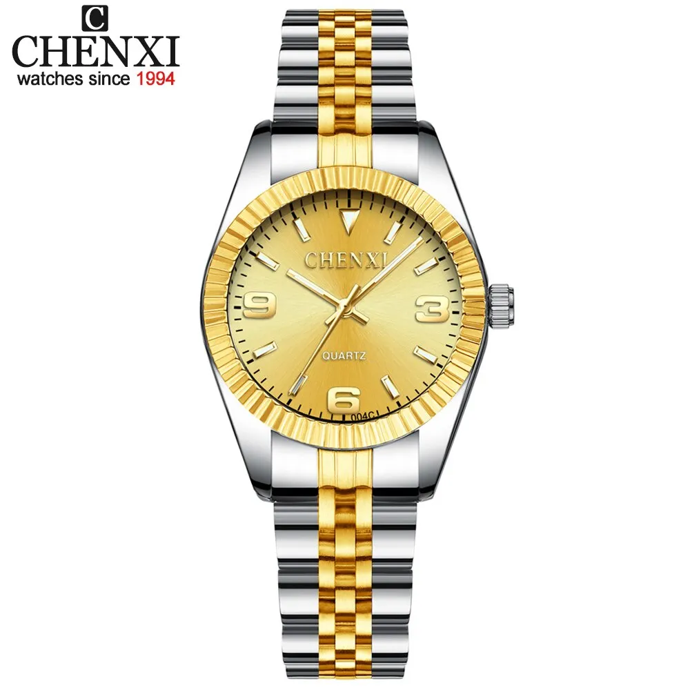CHENXI Luxury Style Women Watch Stainless Steel Quartz Watches Waterproof Diamond Woman Wristwatch Fashion Elegant Ladies Clock