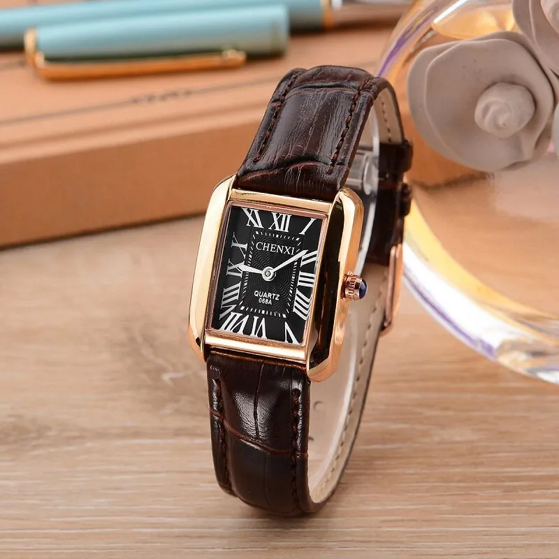 CHENXI Watch Women Elegant Luxury Fashion Watches Quartz Clock Female Retro Leather Women&#39;s Wrist Watches Relogio Feminino
