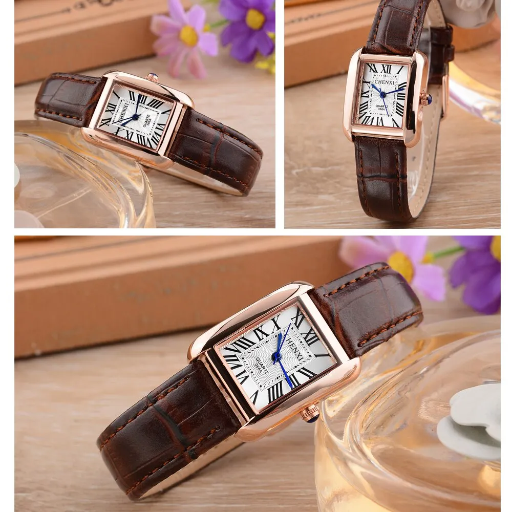 CHENXI Watch Women Elegant Luxury Fashion Watches Quartz Clock Female Retro Leather Women&#39;s Wrist Watches Relogio Feminino