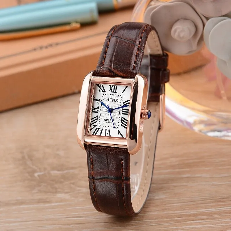 CHENXI Watch Women Elegant Luxury Fashion Watches Quartz Clock Female Retro Leather Women&#39;s Wrist Watches Relogio Feminino