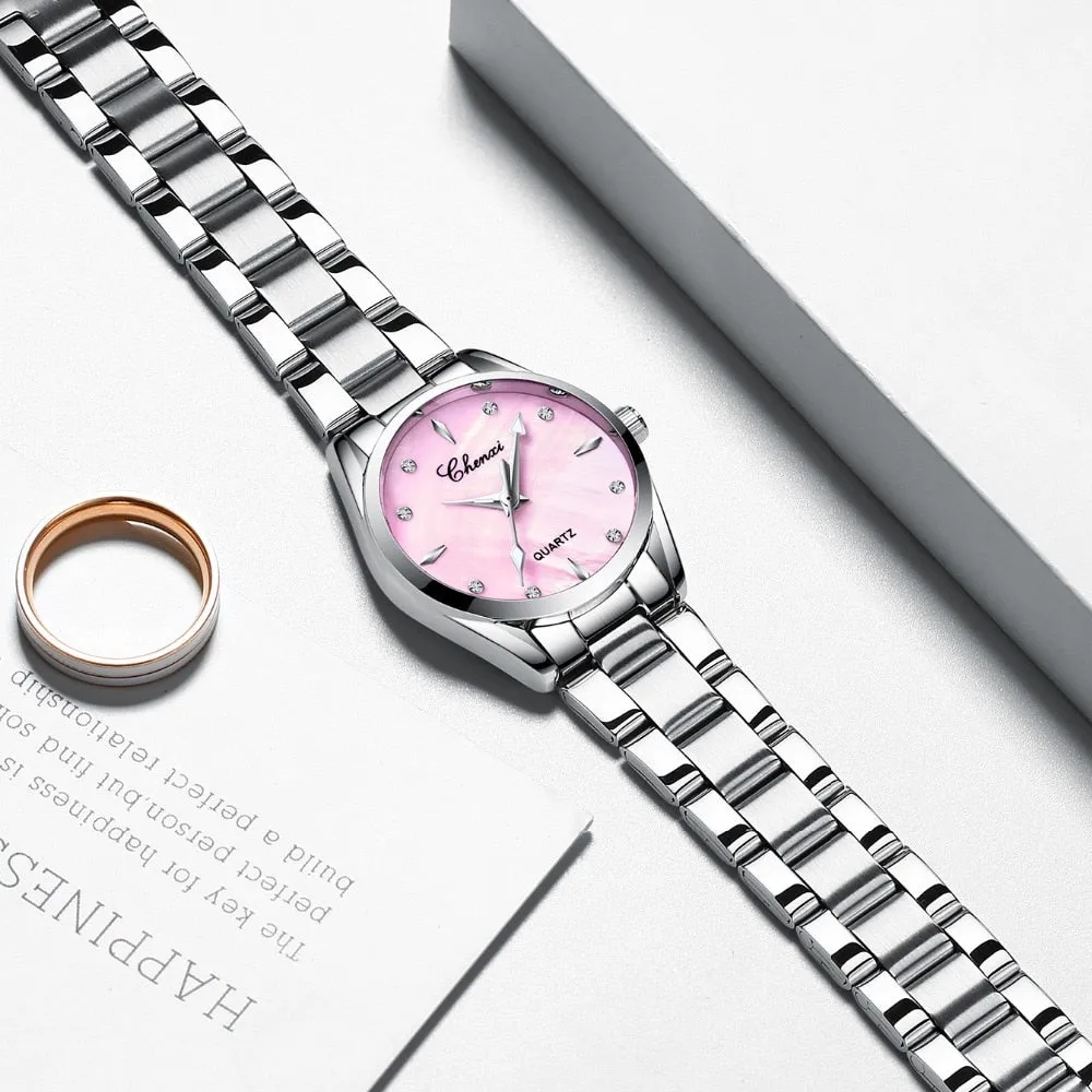 CHENXI Women Dress Watch Quartz Clock Ladies Watches 4 Colour Fashion shell Dial Elegant Women&#39;s Wrist Watches Relogio Feminino
