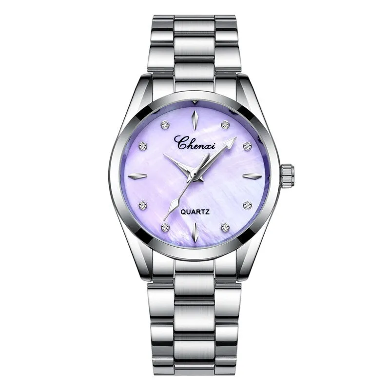 CHENXI Women Dress Watch Quartz Clock Ladies Watches 4 Colour Fashion shell Dial Elegant Women&#39;s Wrist Watches Relogio Feminino