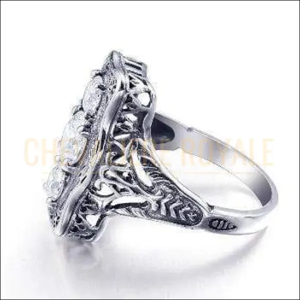 Chevalière pour femme argent pierre zircon la pièce maîtresse