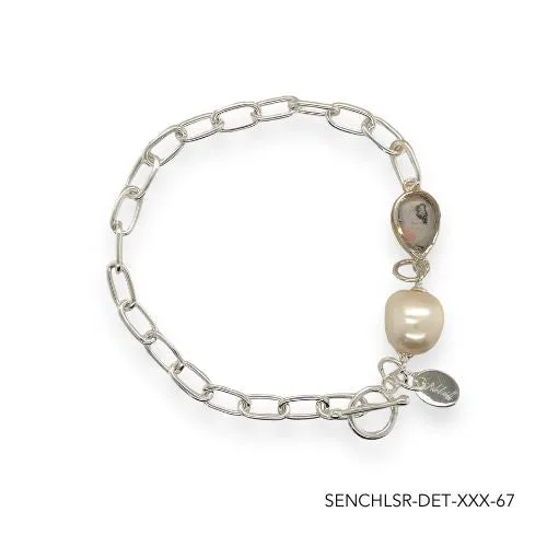 Chloe Pearl Bracelet | Silver