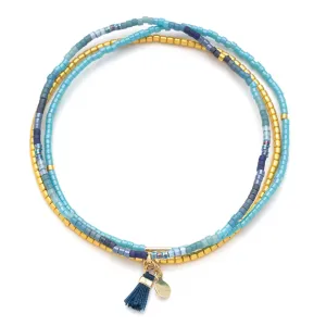 Chromacolor Miyuki Bracelet Trio - Cobalt Multi/Gold