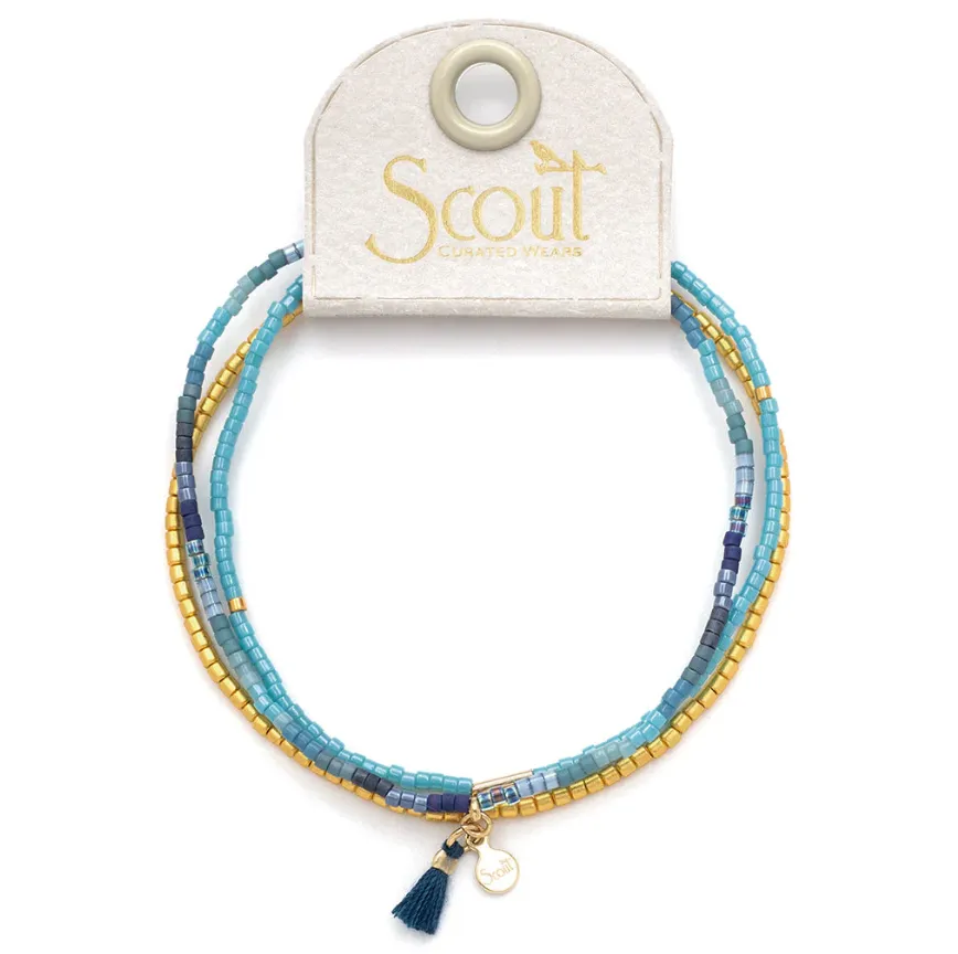 Chromacolor Miyuki Bracelet Trio - Cobalt Multi/Gold