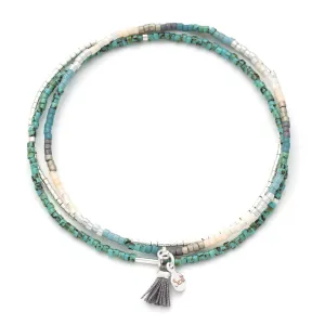 Chromacolor Miyuki Bracelet Trio - Turquoise Multi/Silver