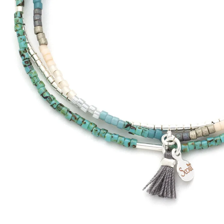 Chromacolor Miyuki Bracelet Trio - Turquoise Multi/Silver
