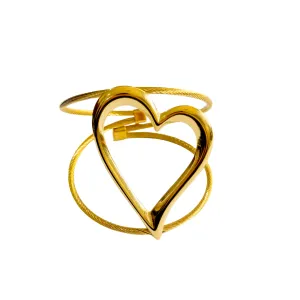 Chunky Heart Cuff