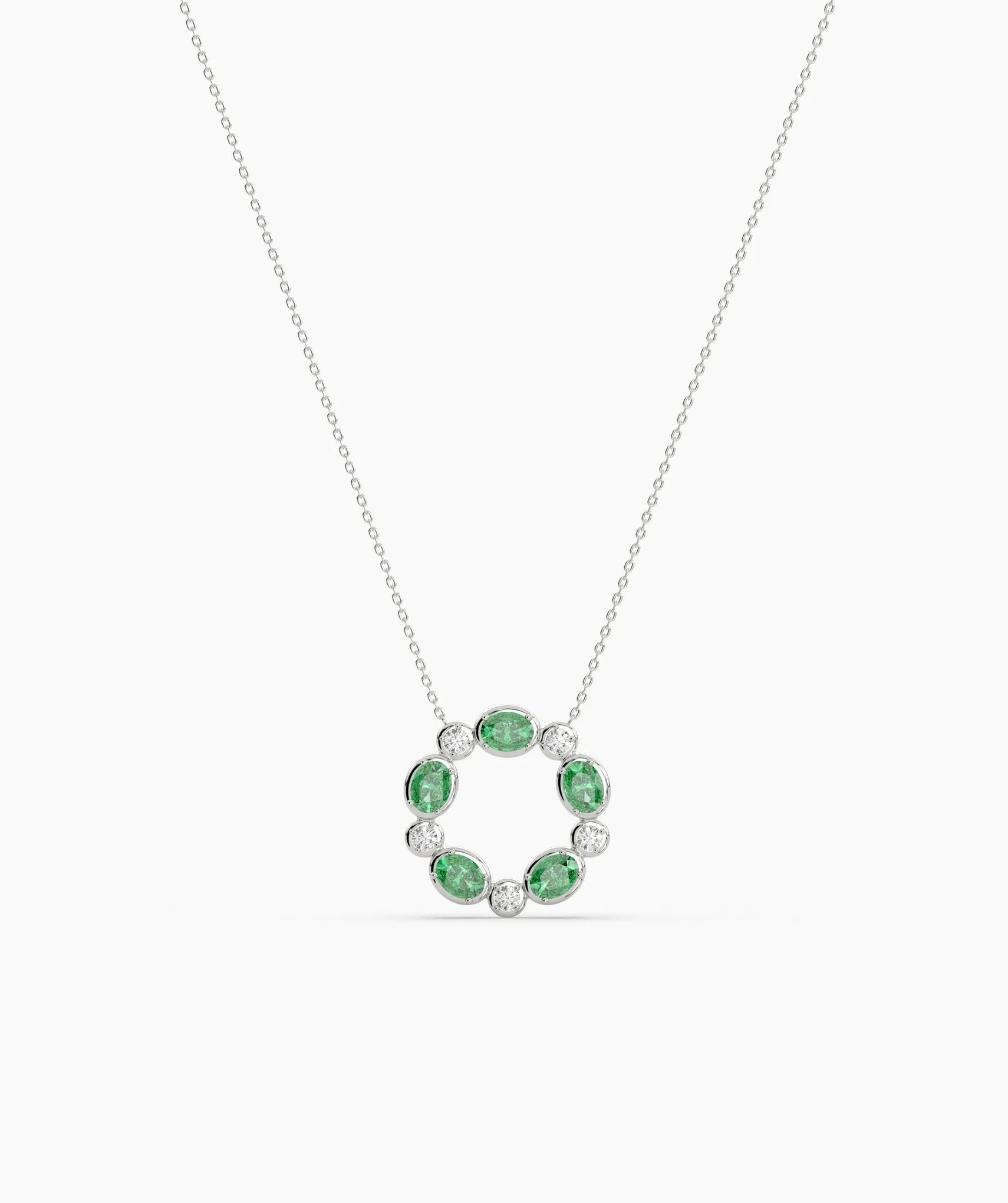Circle Design 14K Gold Necklace