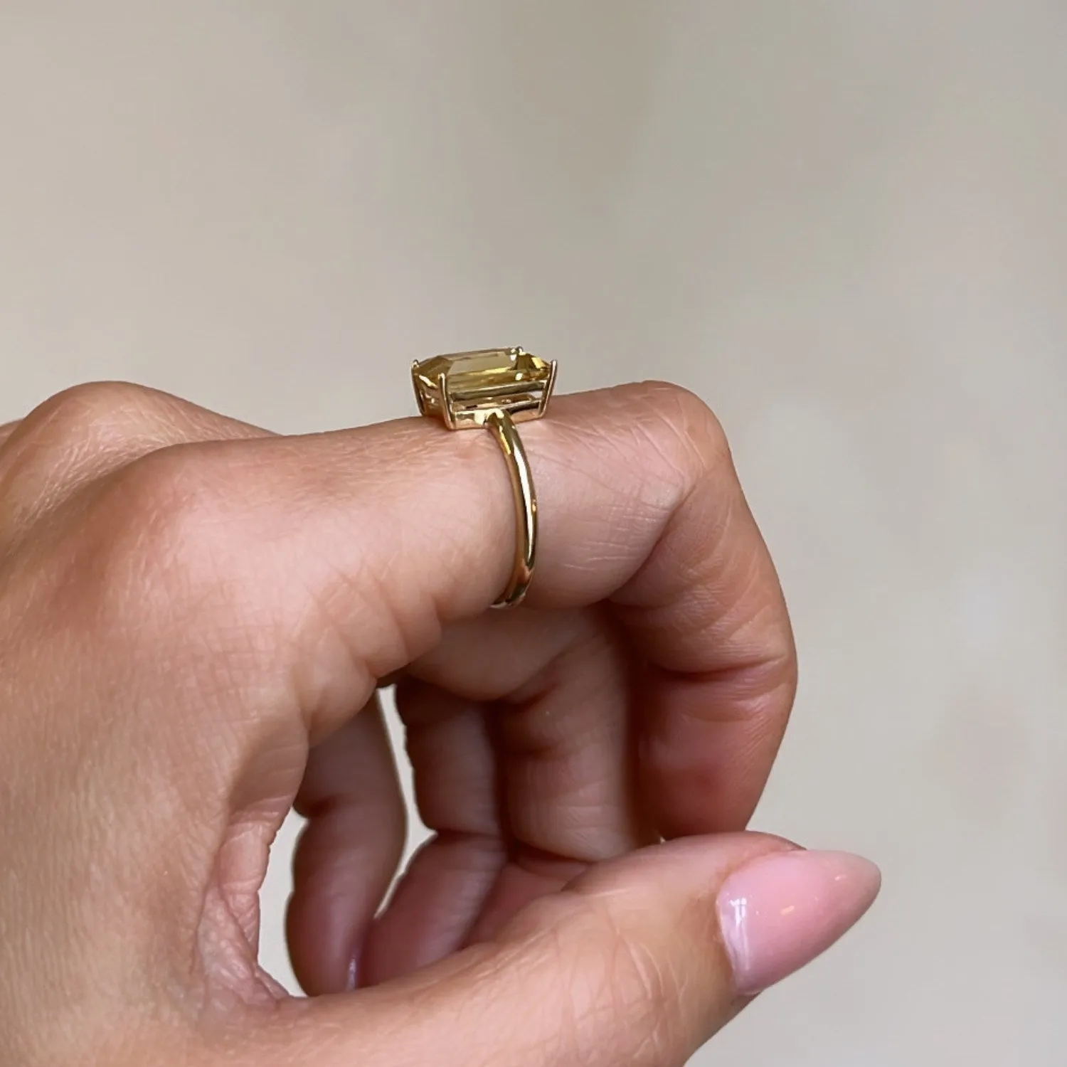 Citrine Statement Ring