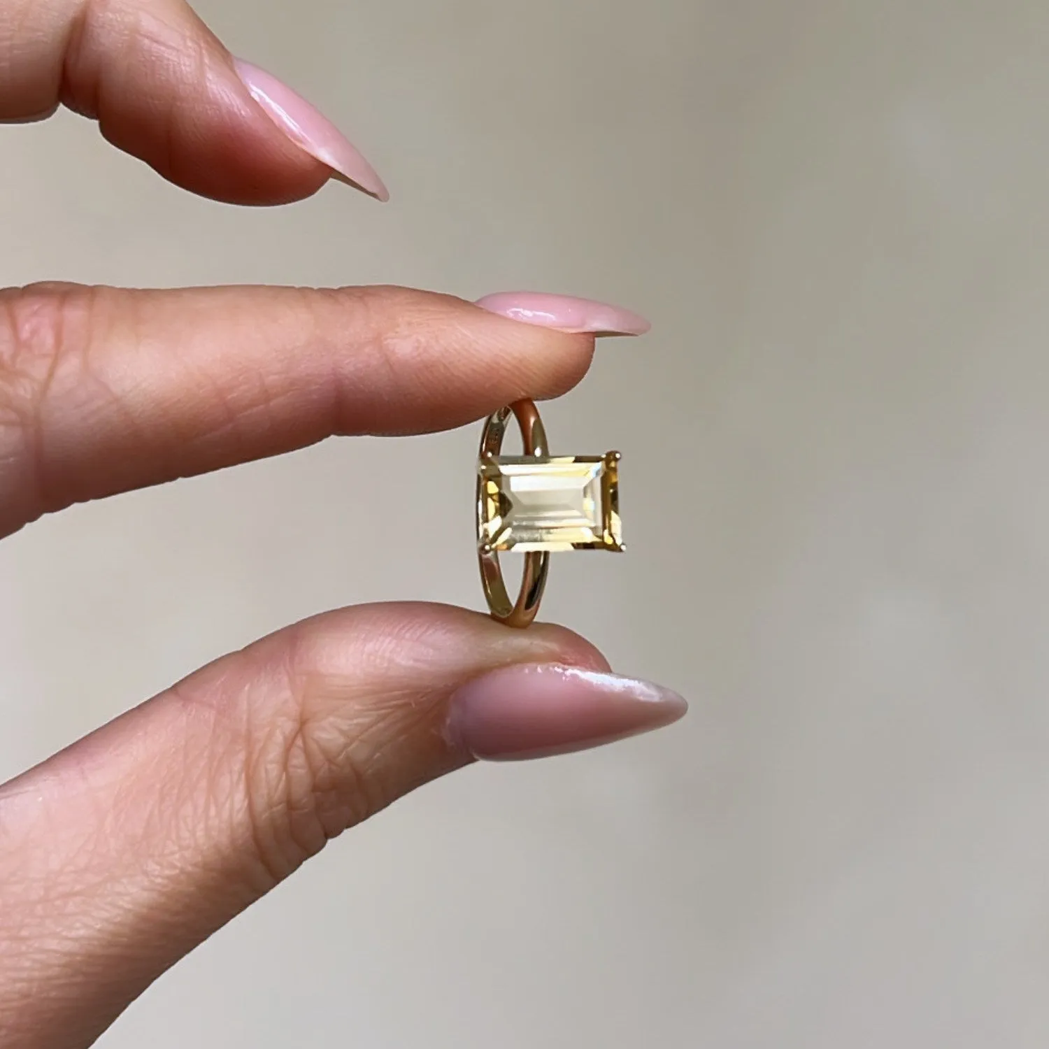 Citrine Statement Ring