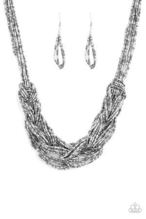 City Catwalk Silver Paparazzi Necklace