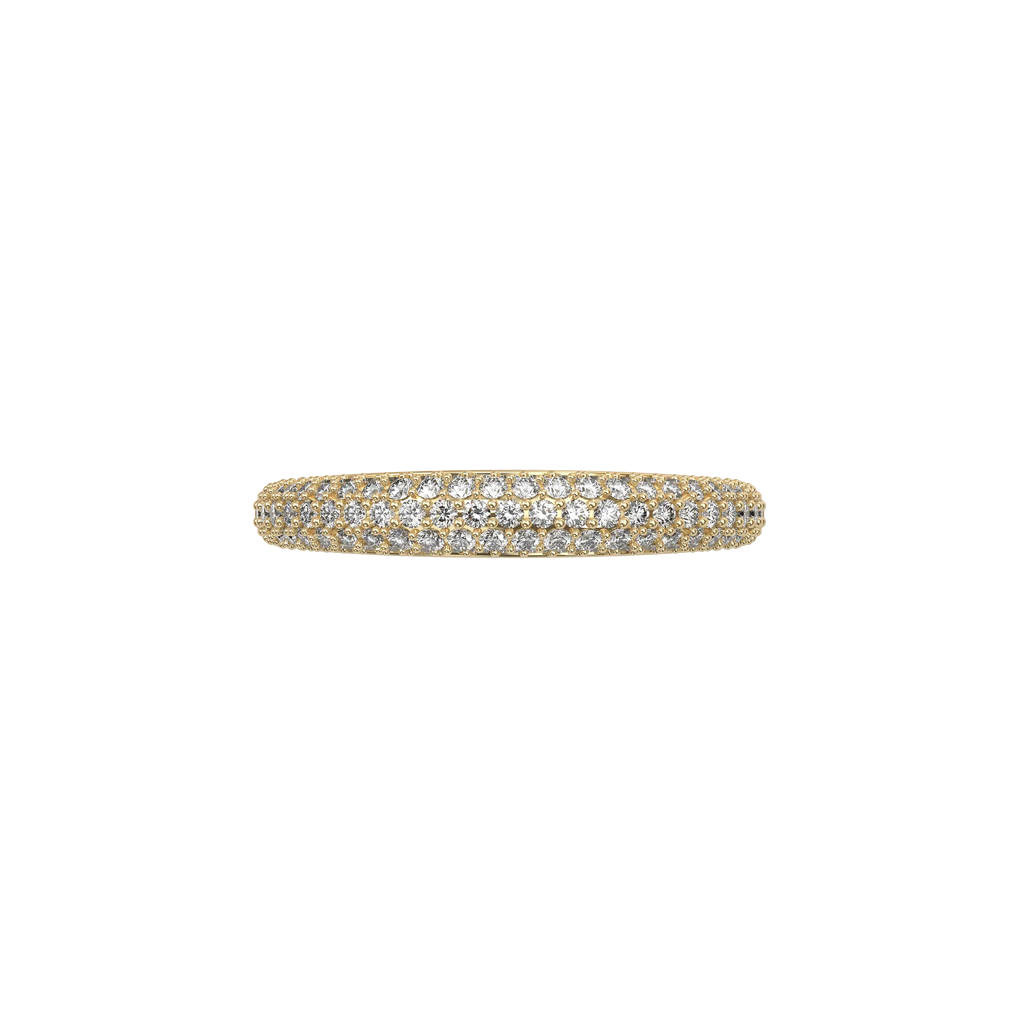 Classic Half Eternity Diamond Dome Ring
