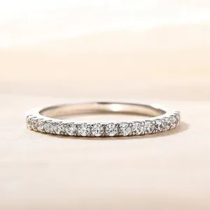 Classic Half Eternity Thin Women's Wedding Band