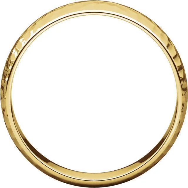 Classic Wedding Band - Hammer Finish