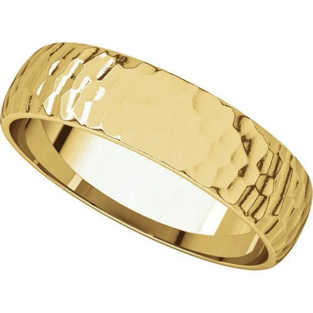 Classic Wedding Band - Hammer Finish