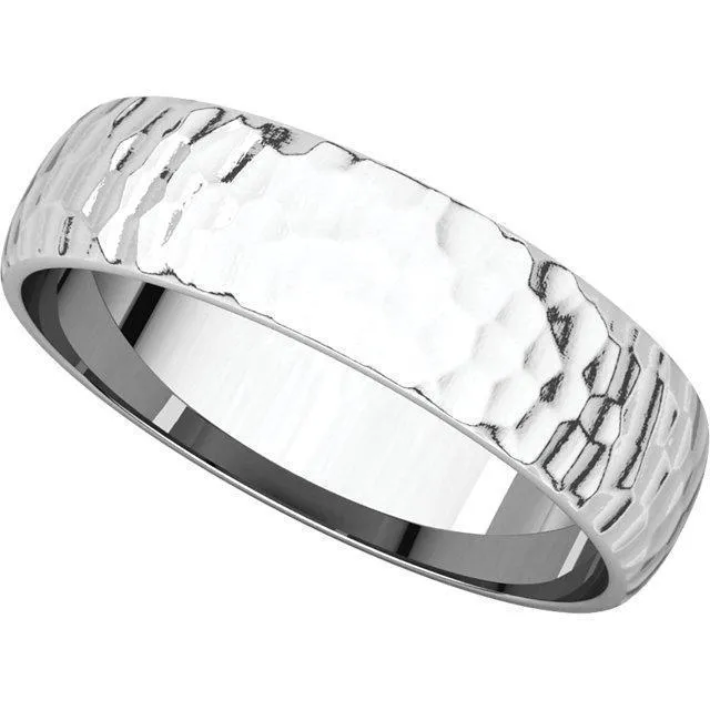 Classic Wedding Band - Hammer Finish
