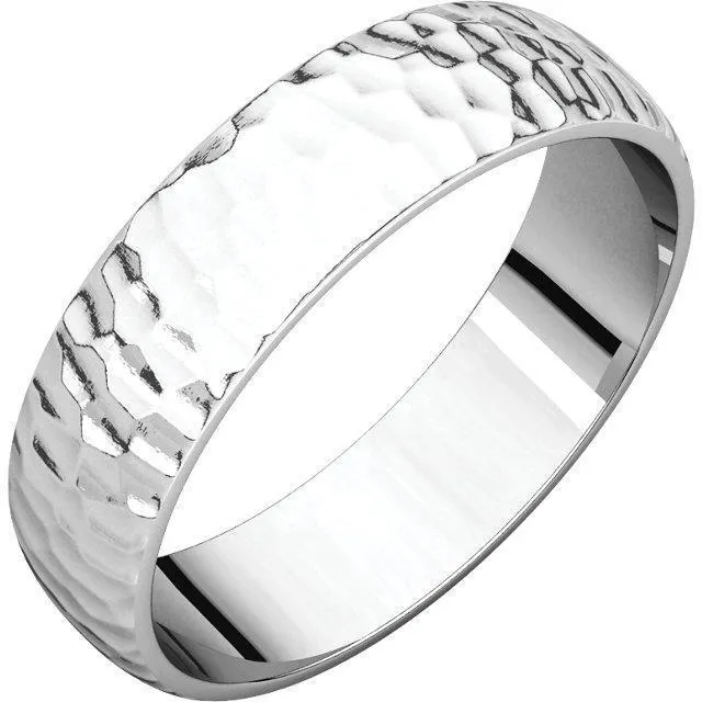 Classic Wedding Band - Hammer Finish