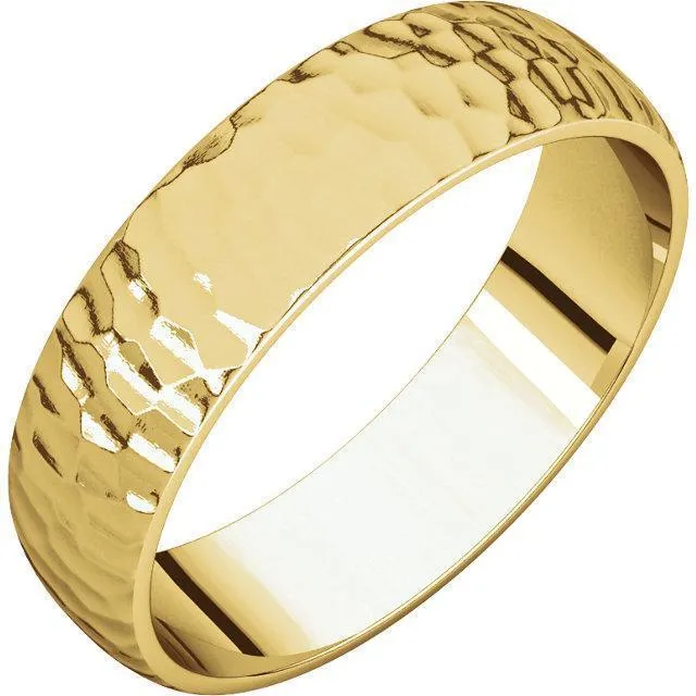 Classic Wedding Band - Hammer Finish
