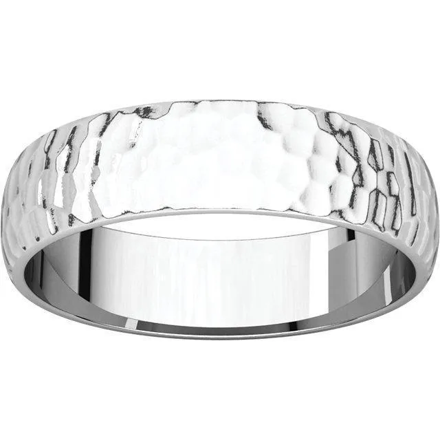 Classic Wedding Band - Hammer Finish