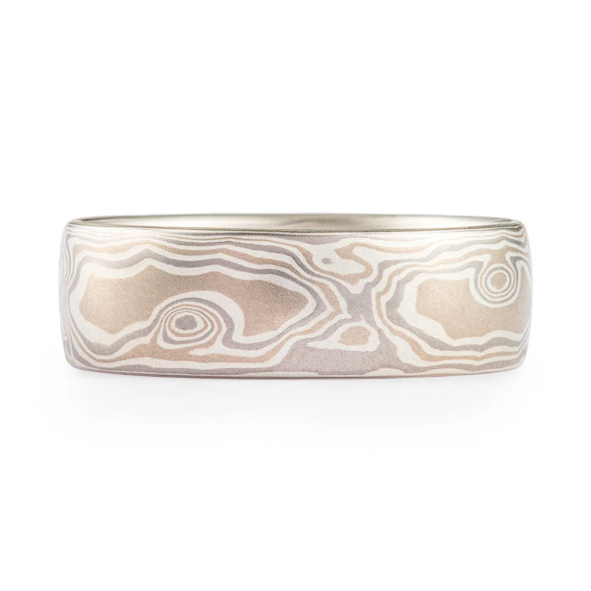 Classic Woodgrain Pattern Wedding Band in Smoke Palette