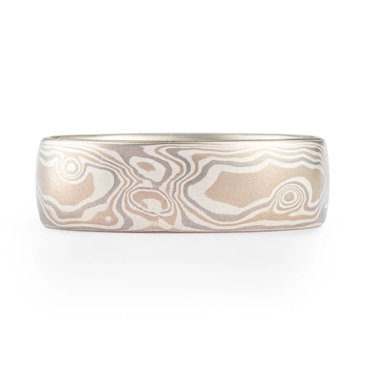 Classic Woodgrain Pattern Wedding Band in Smoke Palette