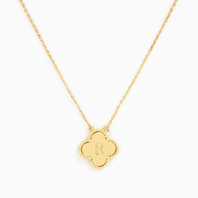 Clover Initial Necklace