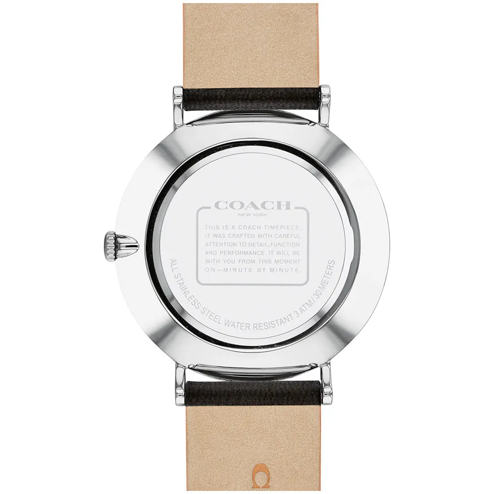 Coach Charles Black Leather Men's Watch - 14602149