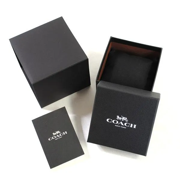 Coach Charles Black Leather Men's Watch - 14602149