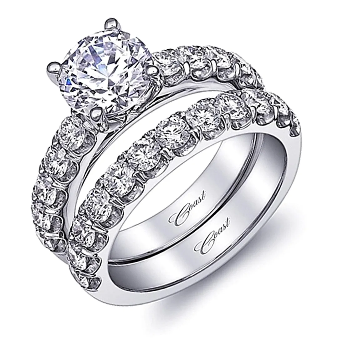 Coast Pave Diamond Engagement Ring