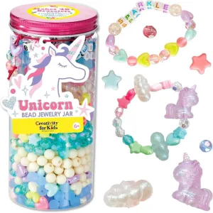 Creatology Unicorn Charm Beads DIY Jewelry Making Kit for Girls with Portable Travel Jar
