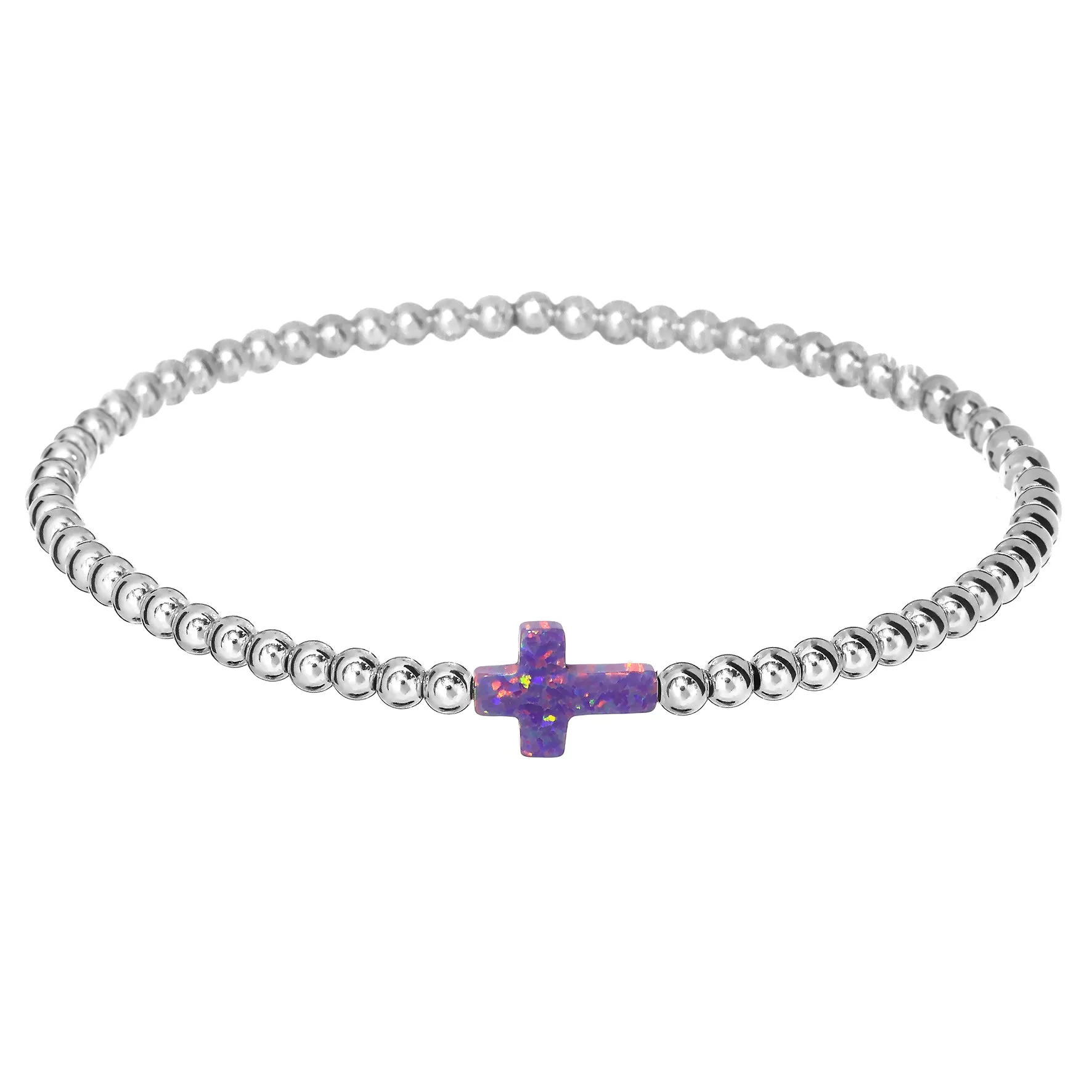 CROSS | Opal Charm and 14K Gold Filled Beads Bracelet