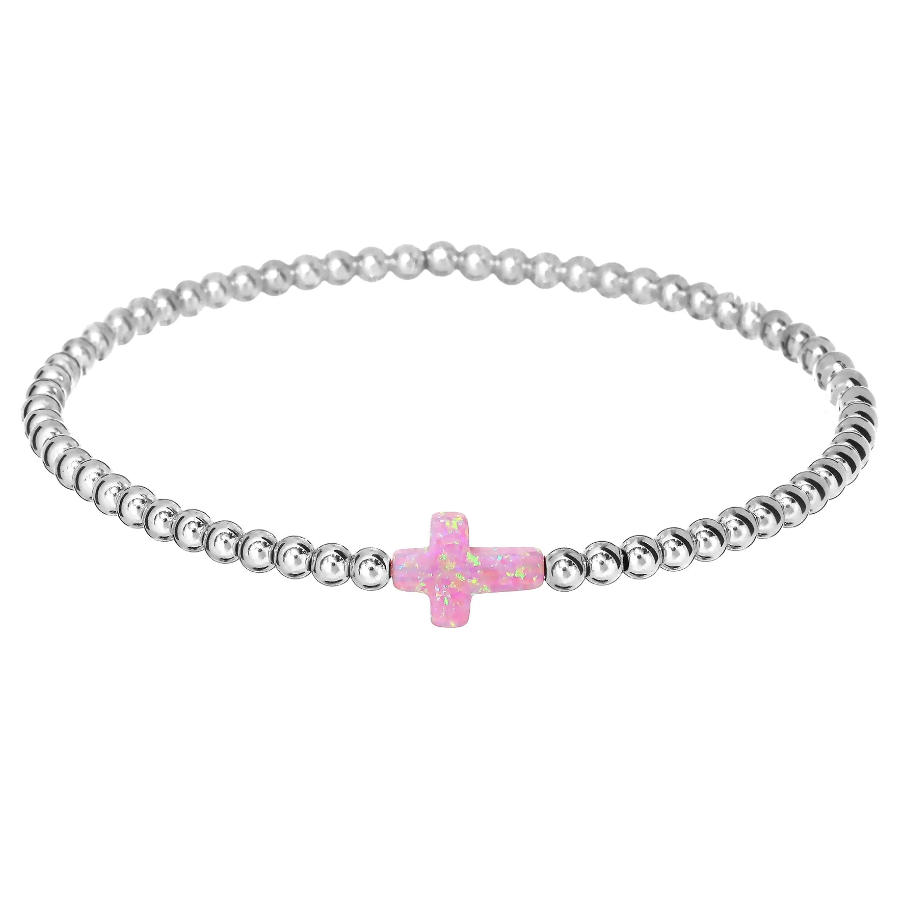 CROSS | Opal Charm and 14K Gold Filled Beads Bracelet