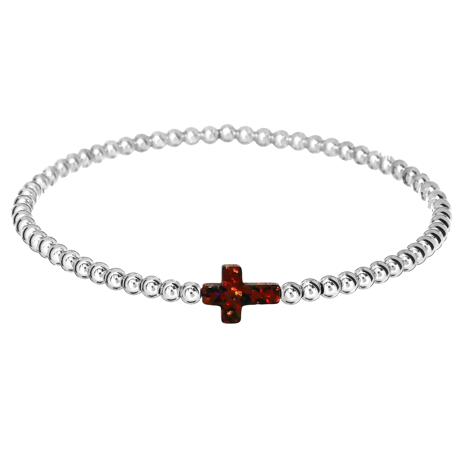 CROSS | Opal Charm and 14K Gold Filled Beads Bracelet