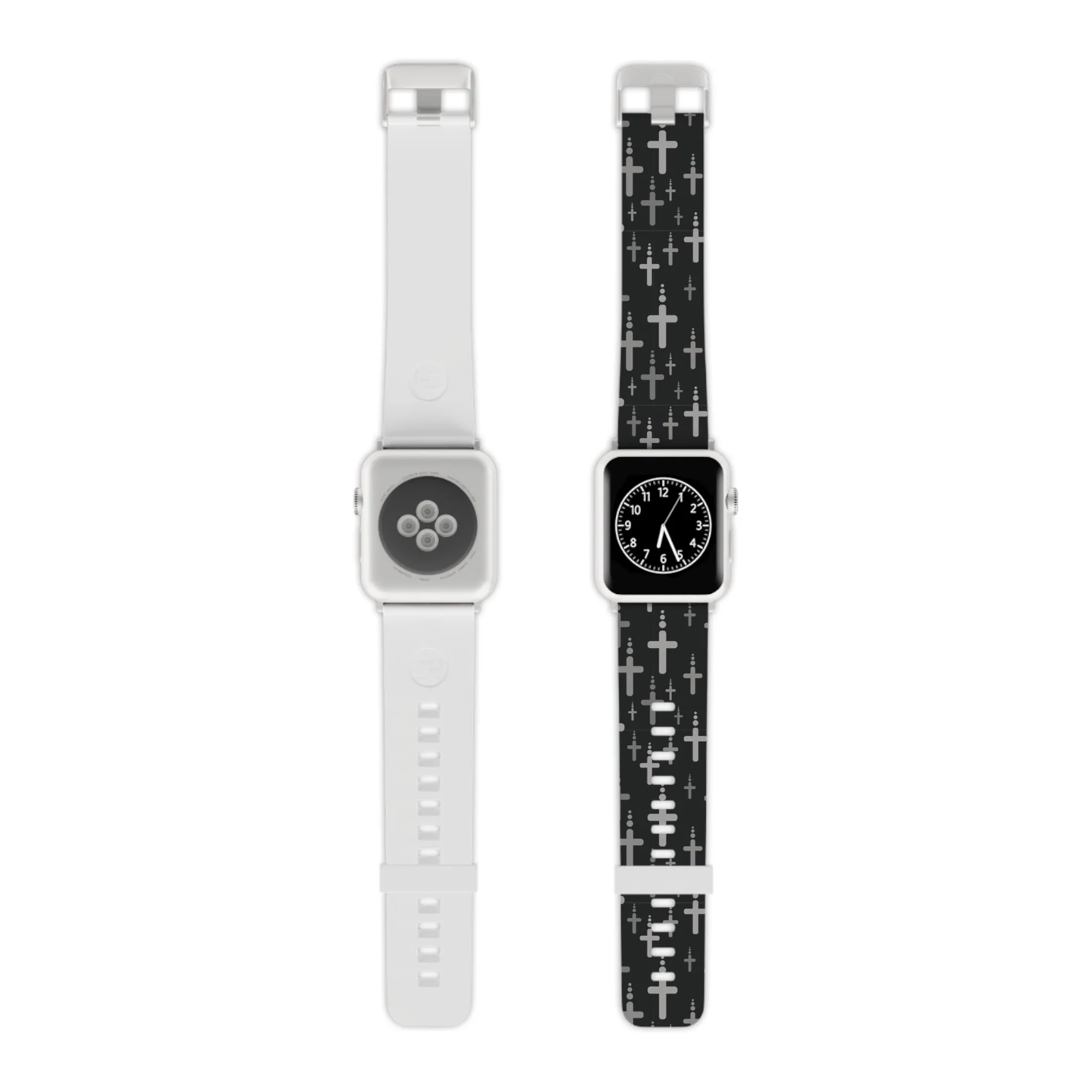 Crosses Watch Band - Silver/Black for Apple Watch 38/40/42/44