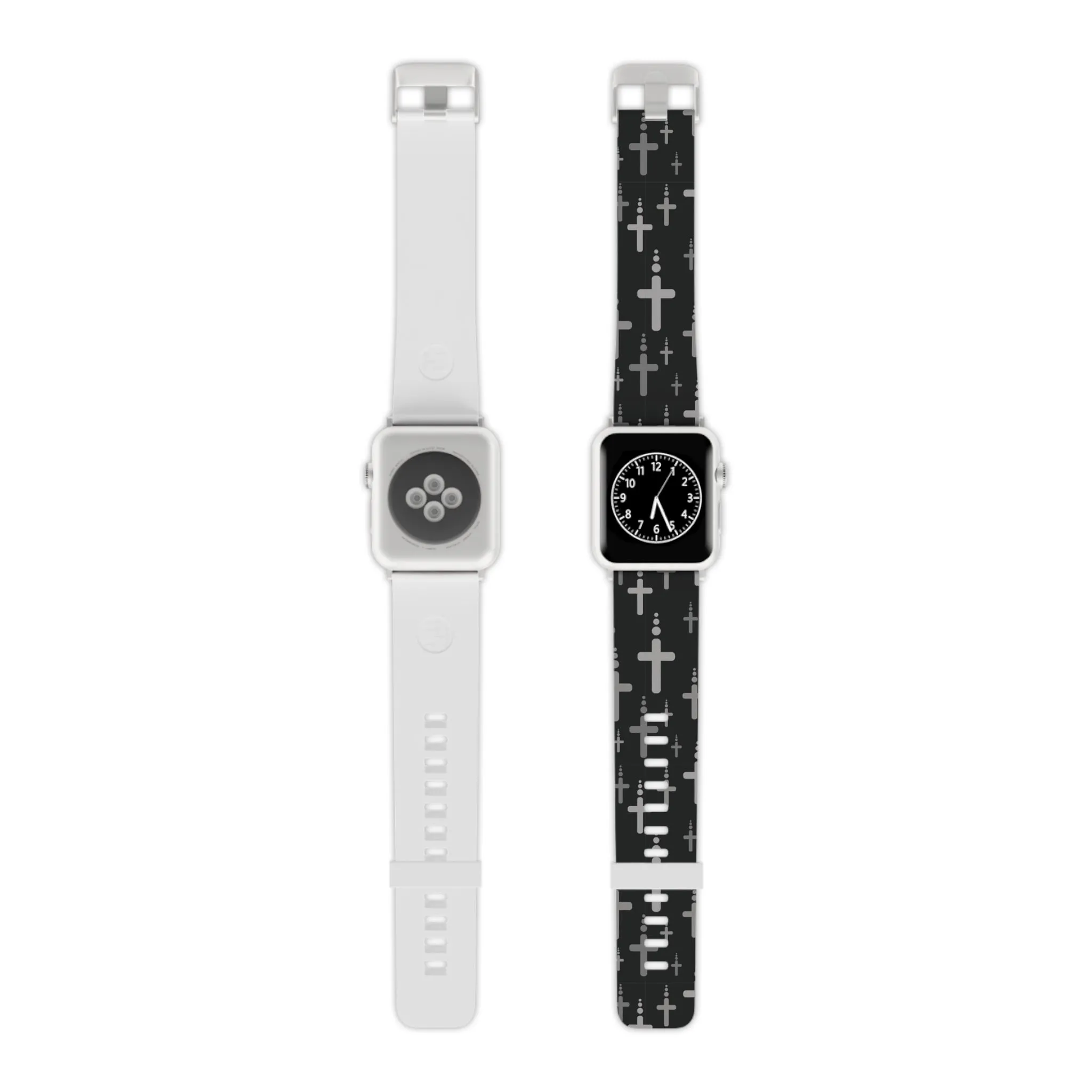 Crosses Watch Band - Silver/Black for Apple Watch 38/40/42/44