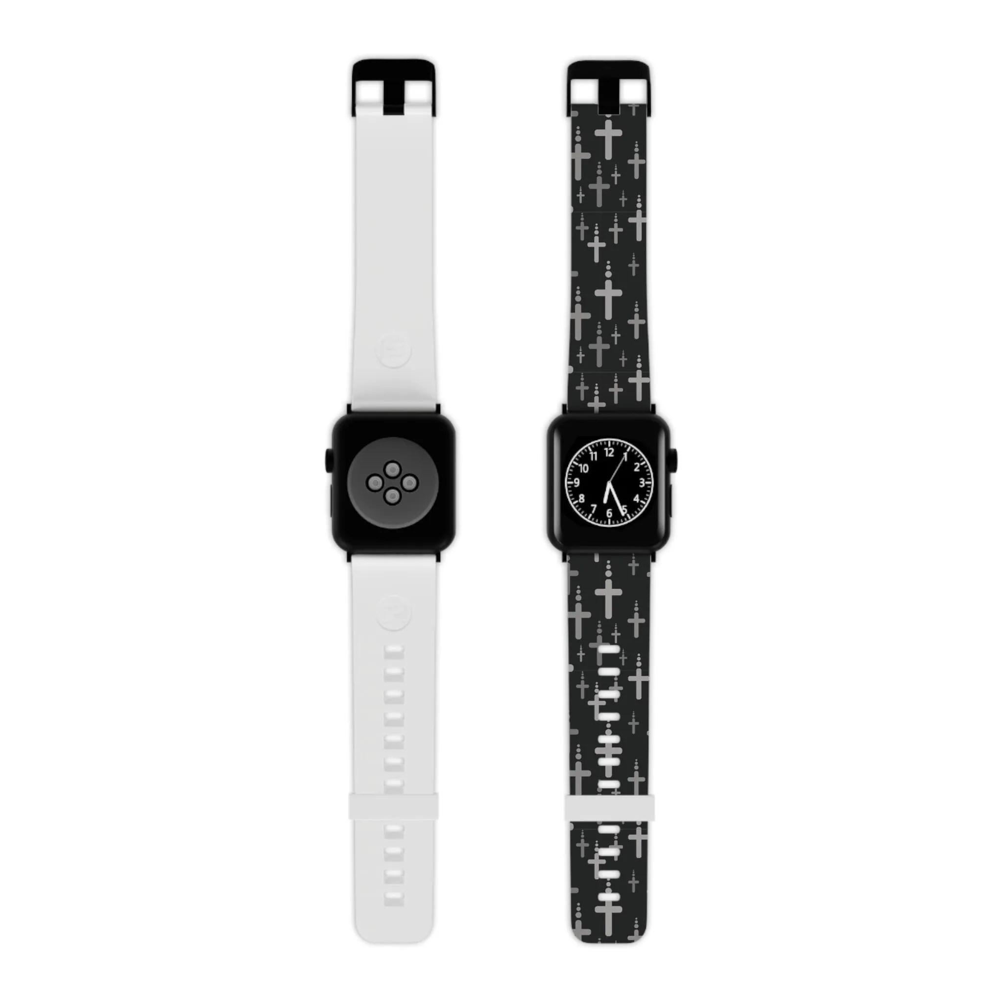 Crosses Watch Band - Silver/Black for Apple Watch 38/40/42/44
