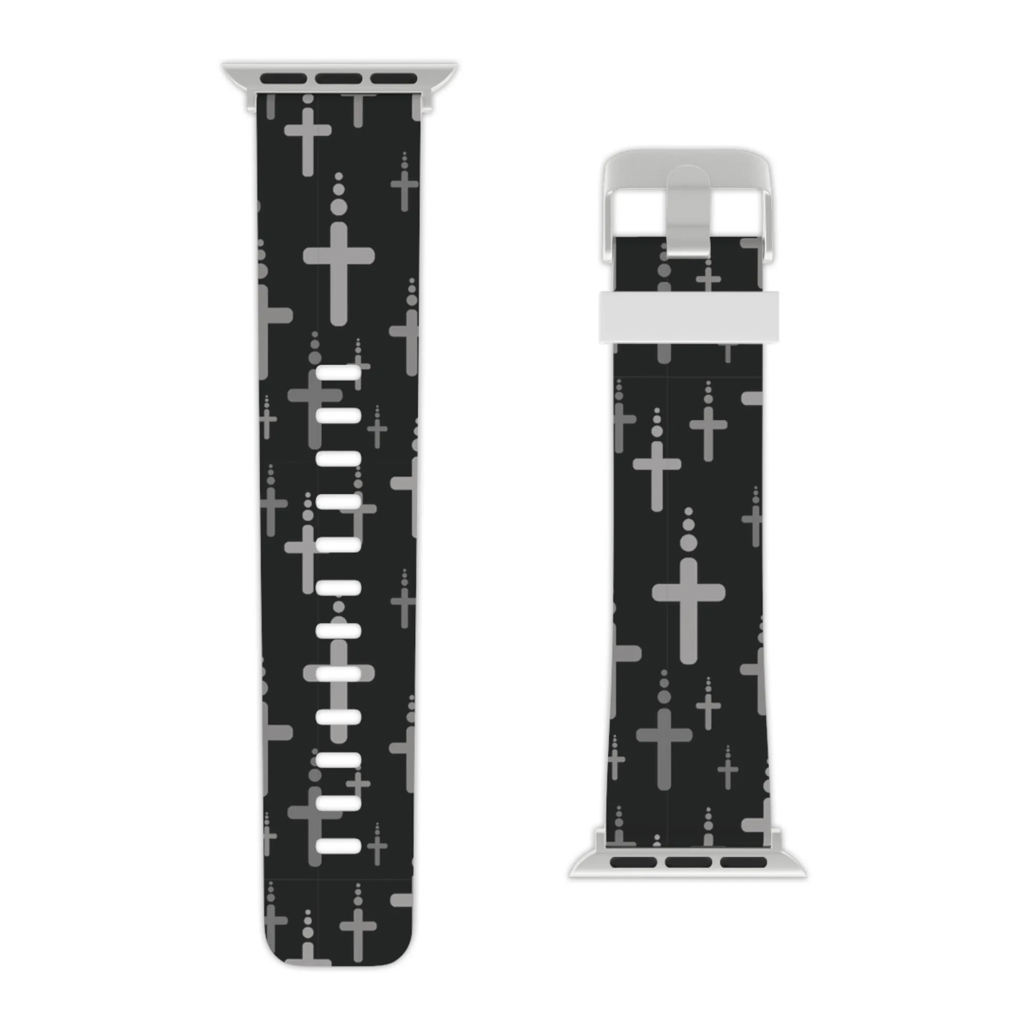 Crosses Watch Band - Silver/Black for Apple Watch 38/40/42/44