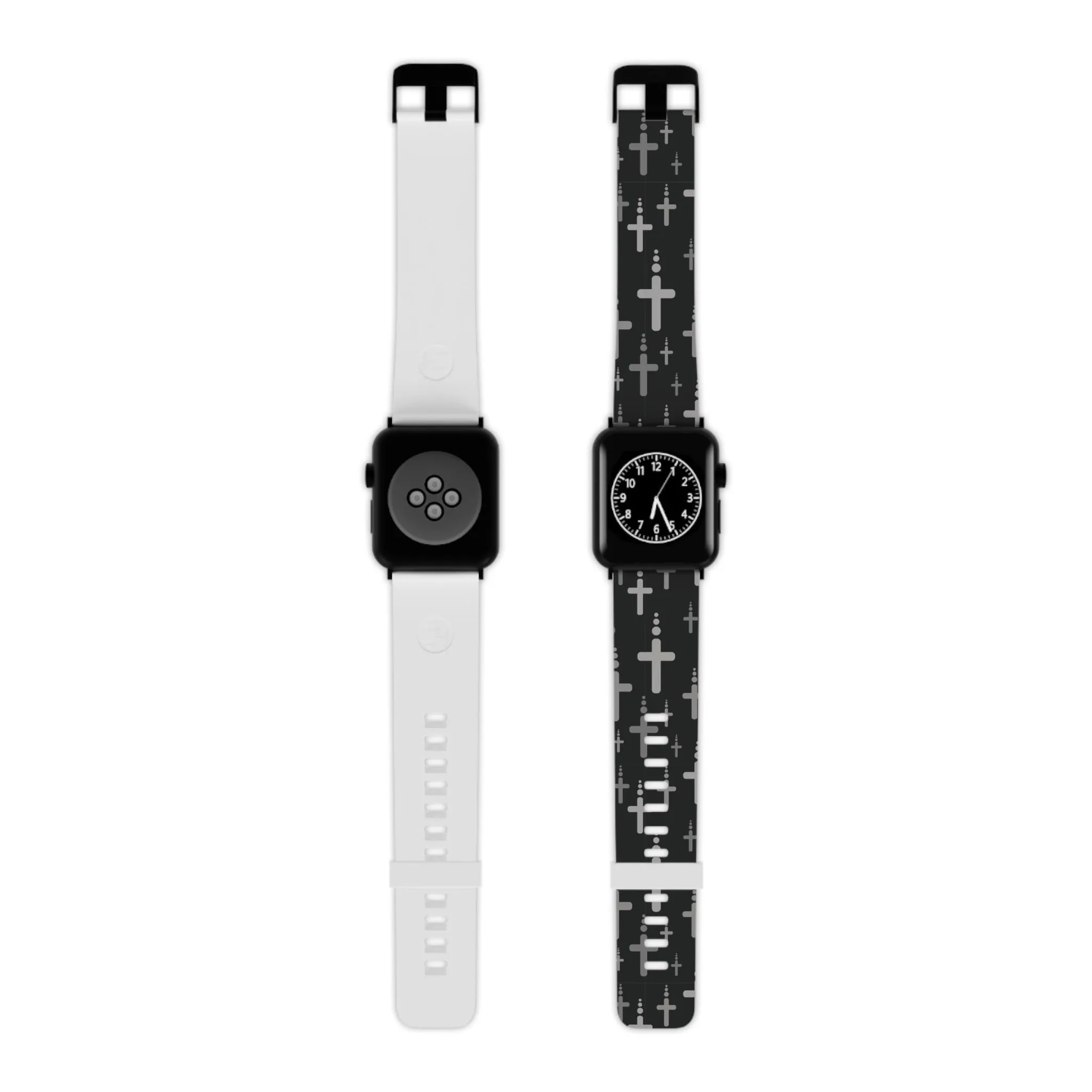 Crosses Watch Band - Silver/Black for Apple Watch 38/40/42/44