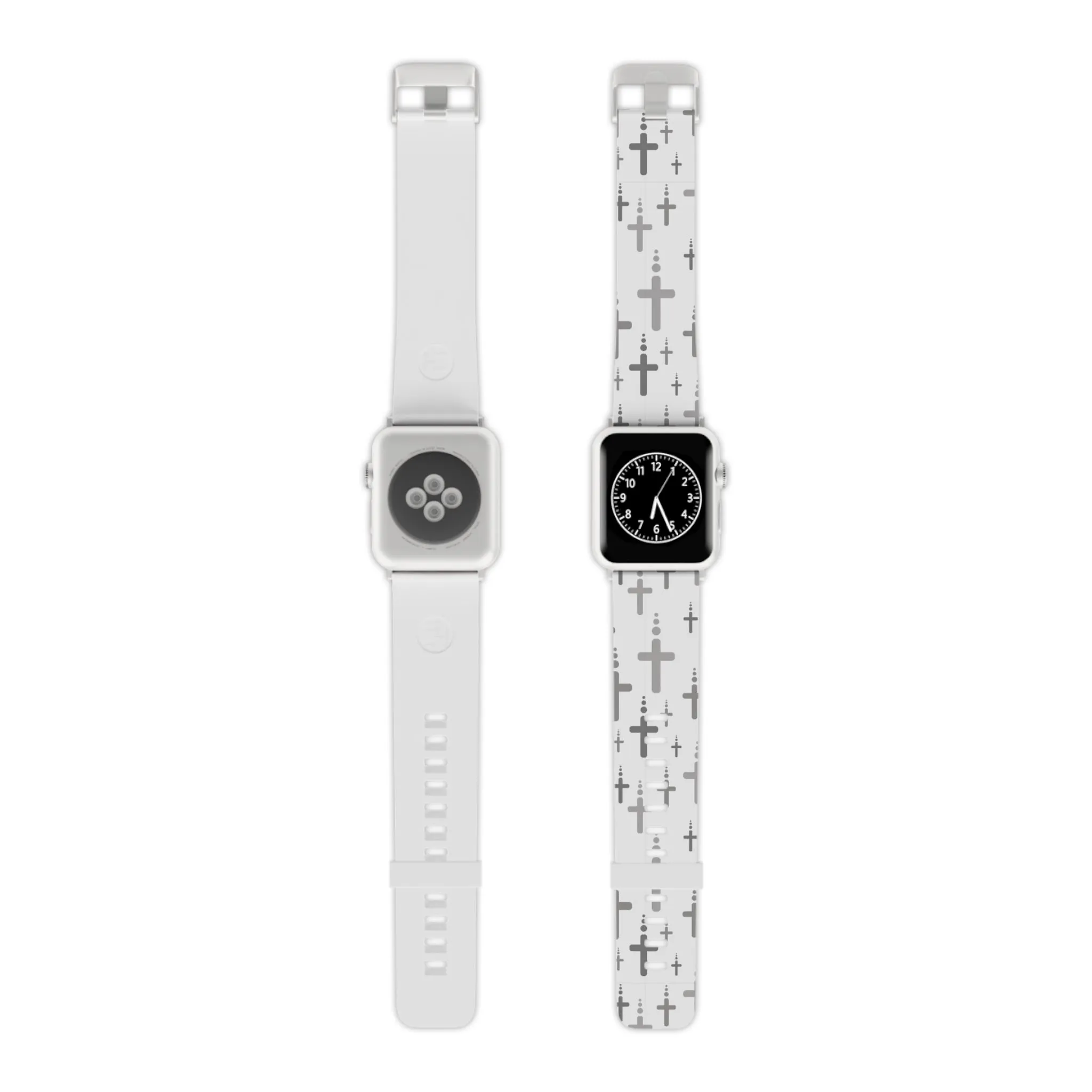 Crosses Watch Band - Silver/White for Apple Watch 38/40/42/44