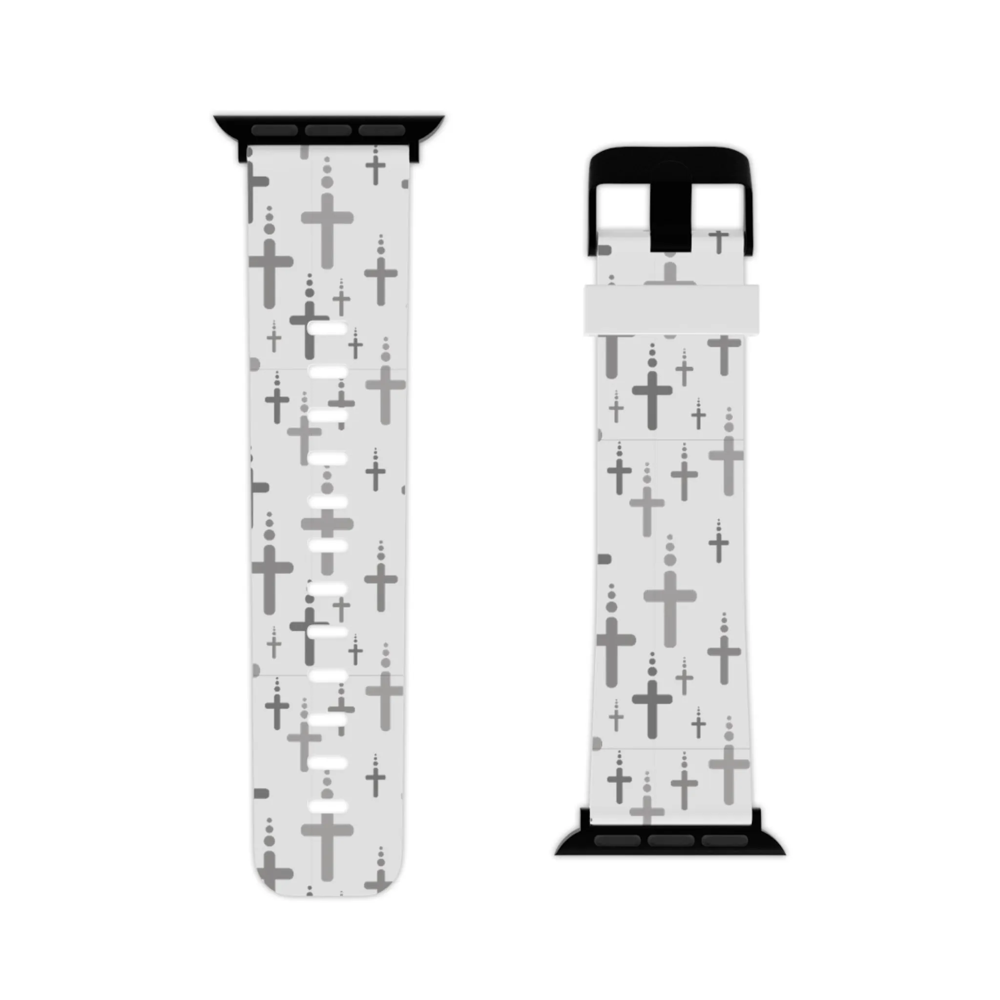 Crosses Watch Band - Silver/White for Apple Watch 38/40/42/44